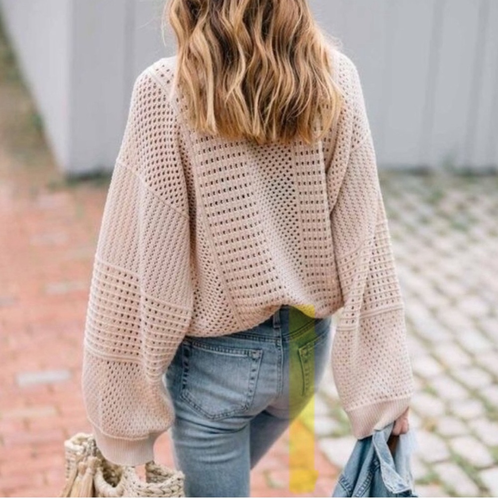 Moth Anthropologie kimono sleeve cream Reece sweater size M